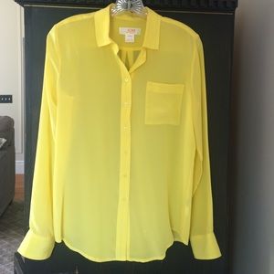 Yellow silk blouse